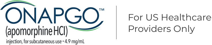 ONAPGO™ (apomorphine HCl) injection, for subcutaneous infusion 4.9 mg/mL